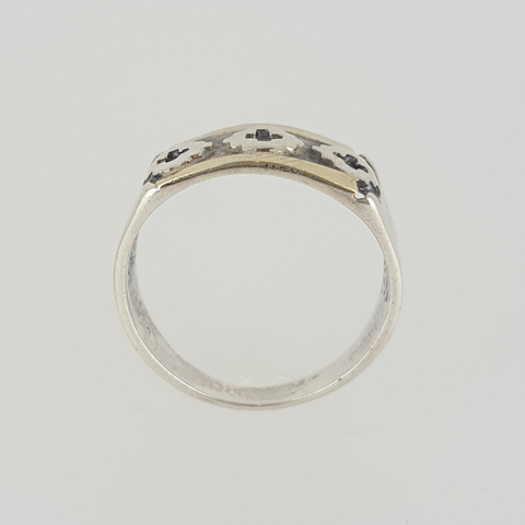 Ring in Duble Plate with Details on Top