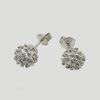 Shamballa Earrings in White Gold Filled
