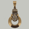Leopard Pendant in Gold Filled with Gemstones