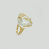 Heart Ring in Yellow Gold Filled with Crystal