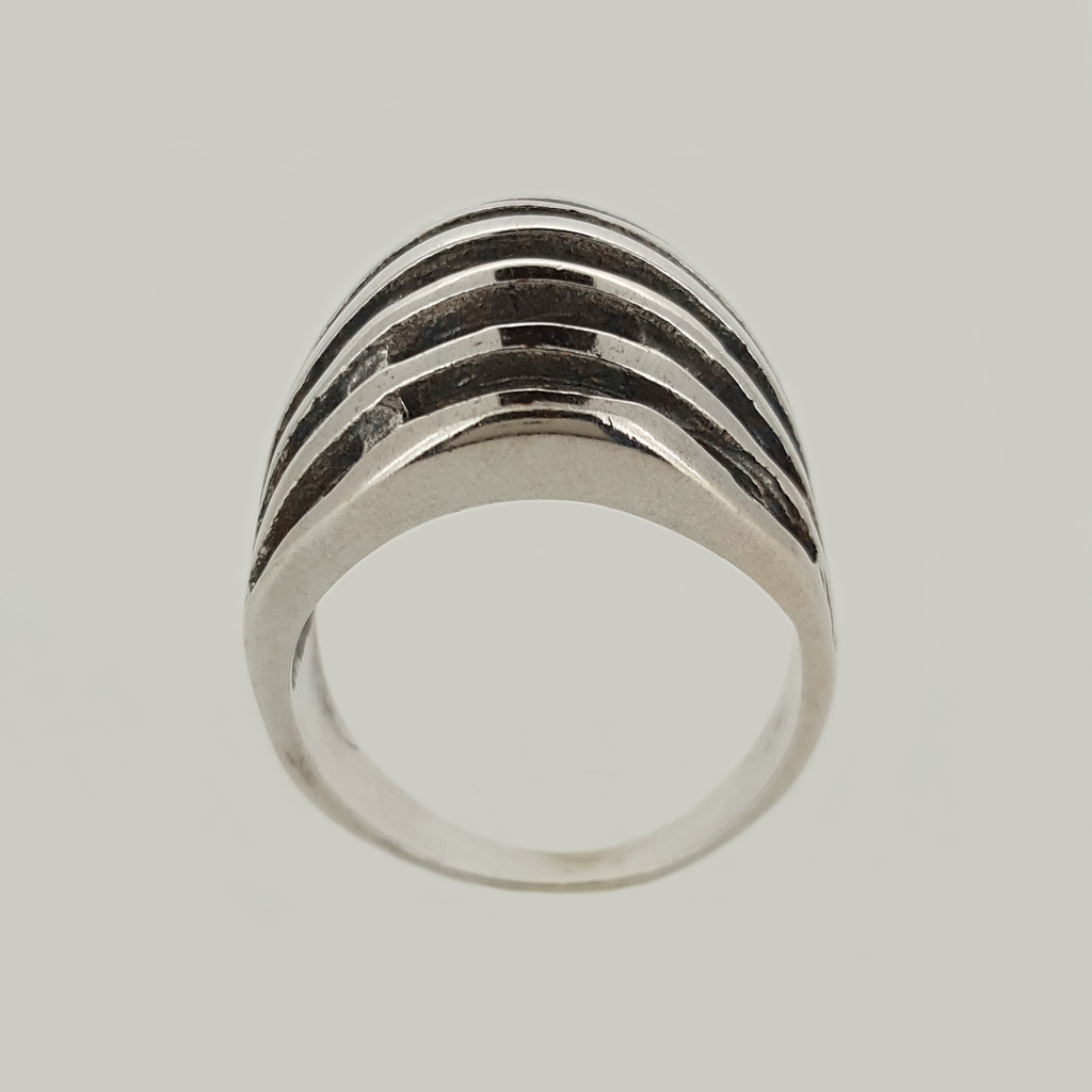 Aged Silver Ring Openwork