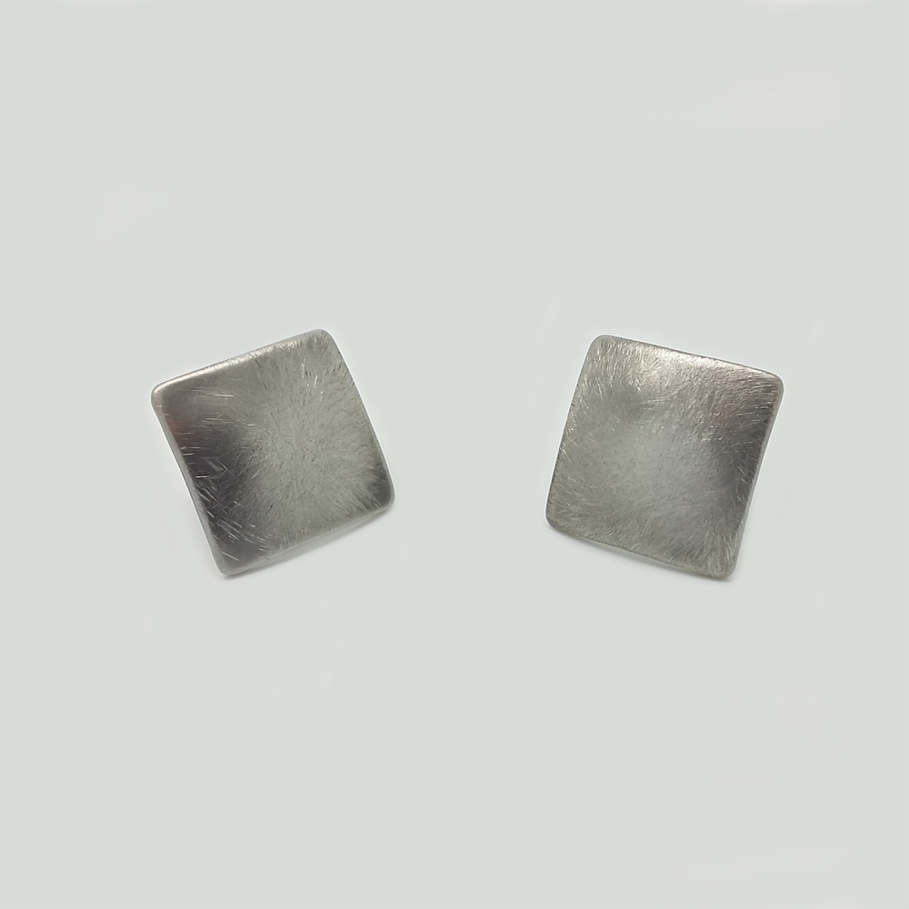 Square Stud Earrings in Stainless Steel