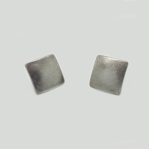 Square Stud Earrings in Stainless Steel
