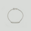 Bracelet in White Gold Filled with Rectangle Plaque
