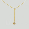 Necklace in Yellow Gold Filled with Gemstones