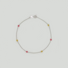 Bracelet in White Gold Filled with Beads