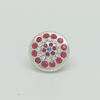 USA Pin in White Gold Filled wih Gemstones