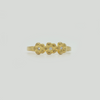 Band in Yellow Gold Filled with Flowers & Gemstones