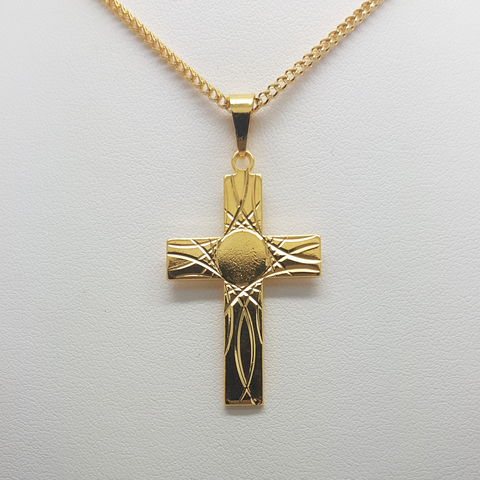 Cross Pendant in Yellow Gold Filled