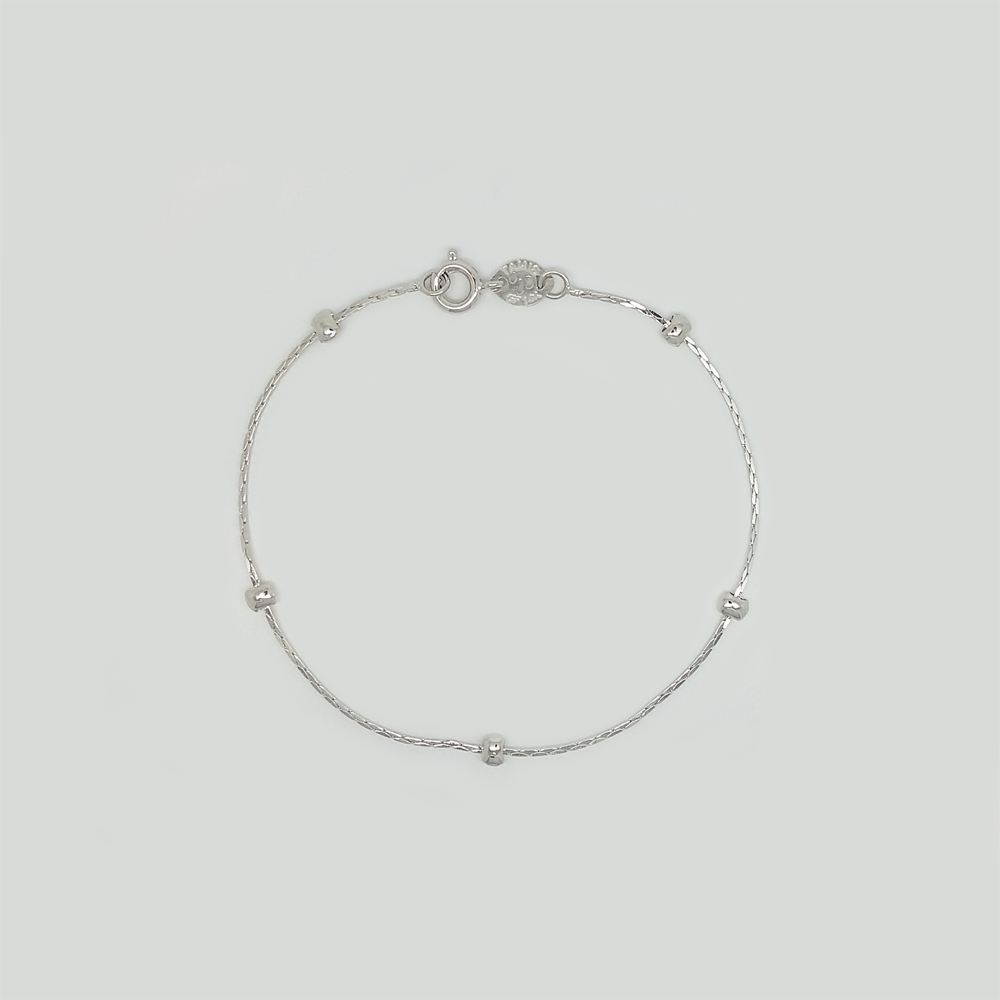 Bracelet in White Gold Filled with Details