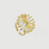 Ring in Yellow Gold Filled with Big Crystal