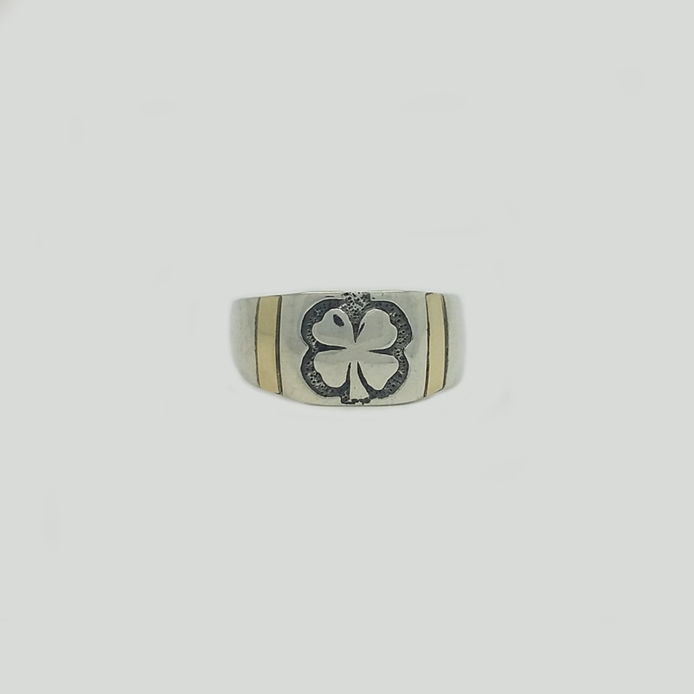 Trebol Ring in Duble Plate