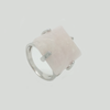Ring in White Gold Filled with Square Rose Gemstone