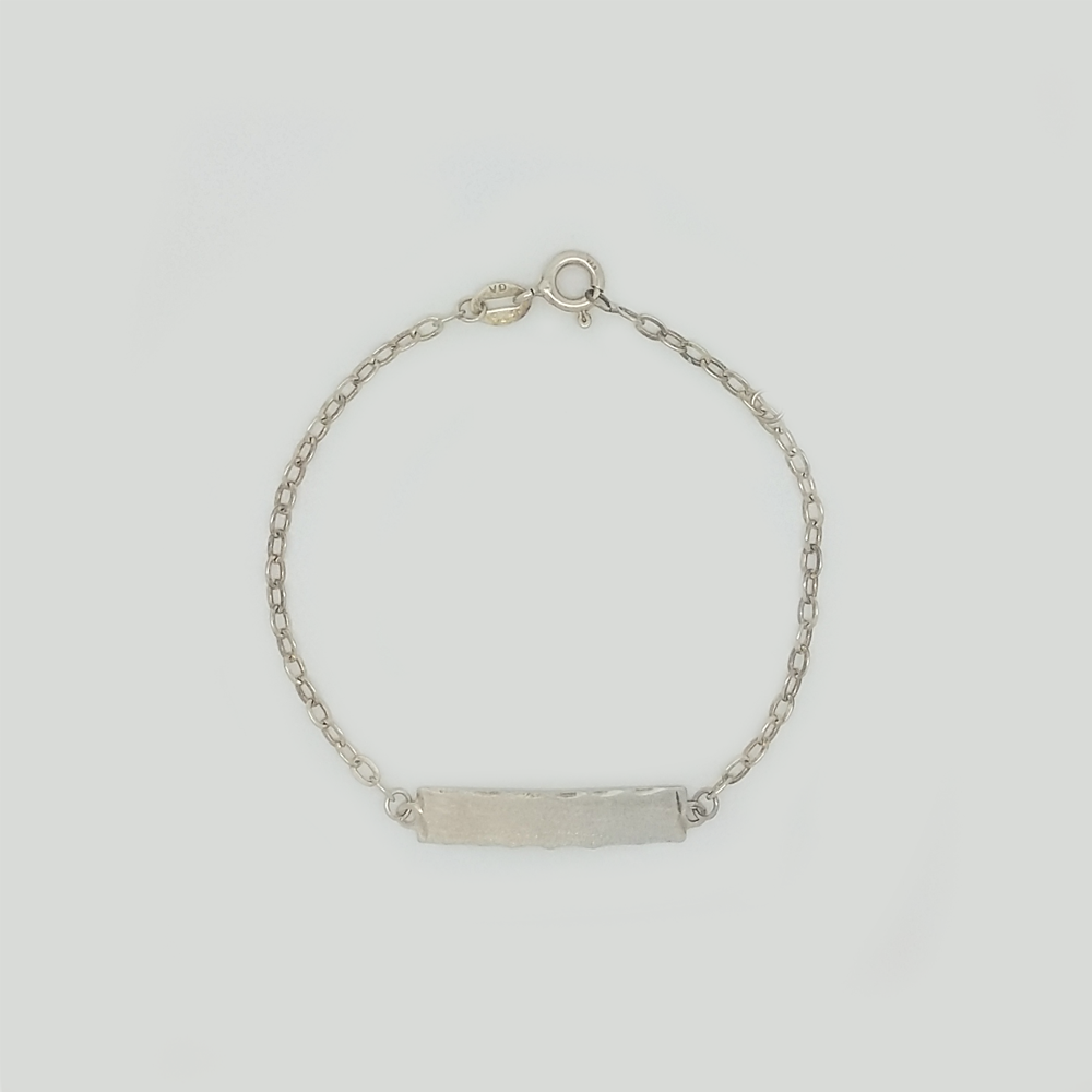 Bracelet in Silver with Rectangle Plaque