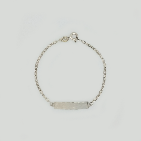 Bracelet in Silver with Rectangle Plaque
