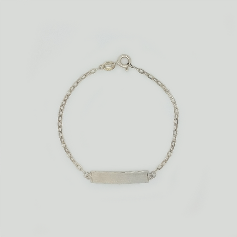 Bracelet in Silver with Rectangle Plaque
