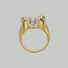 Ring in Yellow Gold Filled with White Gemstone