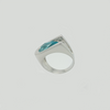 Ring in White Gold Filled with Light Blue Gemstones