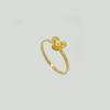 Ring in Yellow Gold Filled with Flower & Pearl