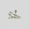Snakes Ring in Aged Silver with Gemstones