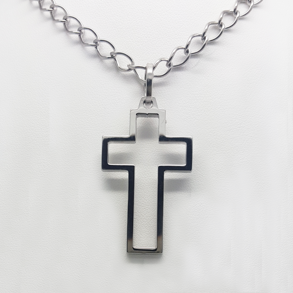 Cross Pendant in Stainless Steel