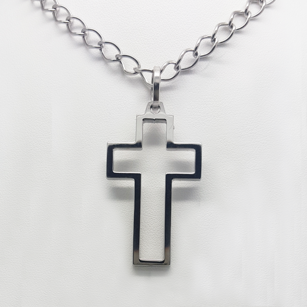 Cross Pendant in Stainless Steel
