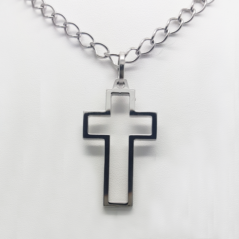 Cross Pendant in Stainless Steel