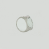 Ring in White Gold Filled with Big Aqua Gemstone