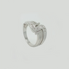 Ring in White Gold Filled with Clear Gemstones