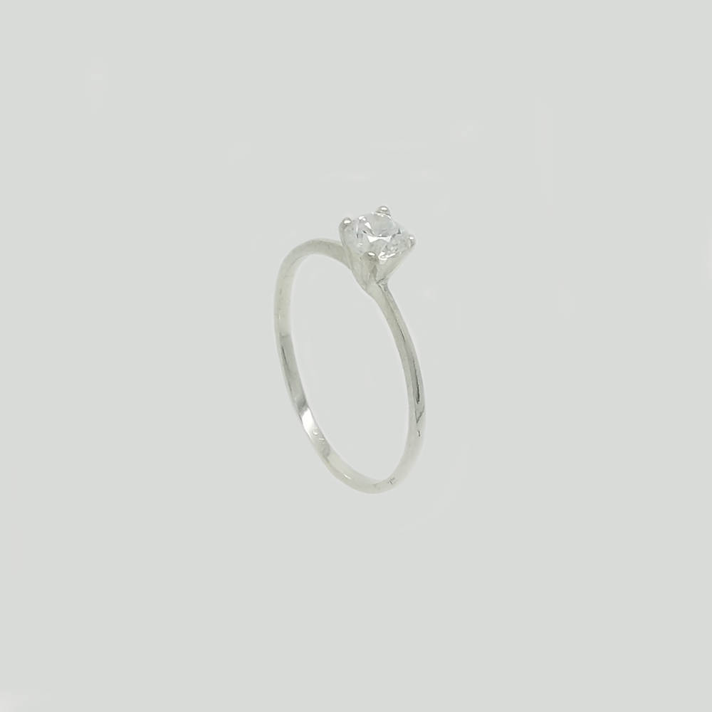 Band in Silver with Crystal