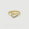 Ring in Yellow Gold Filled with Silver Enamel