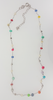Necklace in White Gold Filled with Multicolor Beads