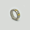 Ring Sizable in Stainless Steel with Gold Enamel