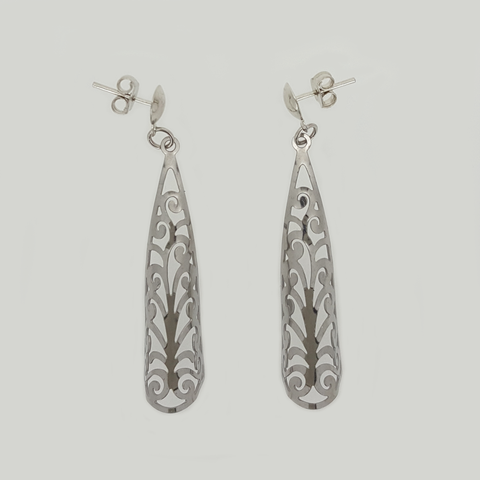 Openwork Dangle Earrings in Stainless Steel