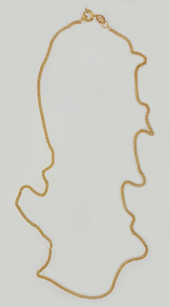 Brass Rope Chain Necklace in Yellow Gold Filled