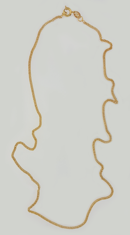 Brass Rope Chain Necklace in Yellow Gold Filled