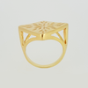 Rhomb Ring in Yellow Gold Filled Caved