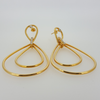 Dangle Earrings in Yellow Gold Filled with Gemstones