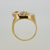 Ring in Yellow Gold Filled Open Top with Rectangular Gemstones