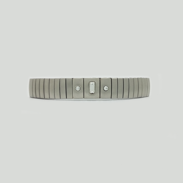 Bracelet Sizable in Stainless Steel with Gemstones