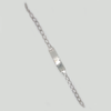Tag Bracelet in White Gold Filled