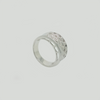 Quadruple Ring in White Gold Filled with Clear Gemstones
