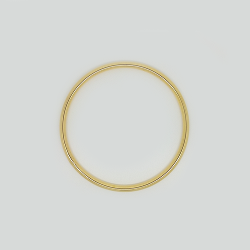 Thick Bangle Bracelet in Yellow Gold Filled