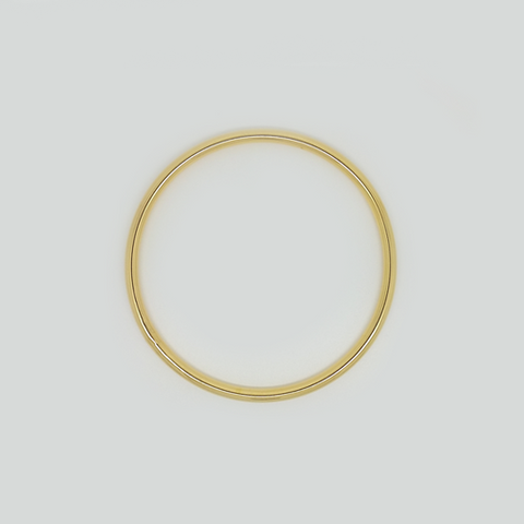 Thick Bangle Bracelet in Yellow Gold Filled