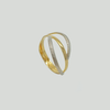 Ring in Yellow Gold Filled with Silver Enamel