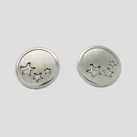 Stud Earrings in Stainless Steel with Stars
