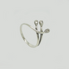 Snakes Ring in Aged Silver with Gemstones