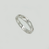 Band Ring in White Gold Filled Cut Out (Size 7)