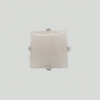 Ring in White Gold Filled with Square Rose Gemstone