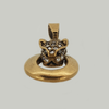 Leopard Pendant in Gold Filled with Gemstones